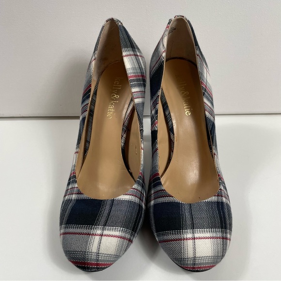 Kelly & Katie Plaid High Heel Pumps Women’s Size 7 - Holiday Preppy Classic - Picture 3 of 10